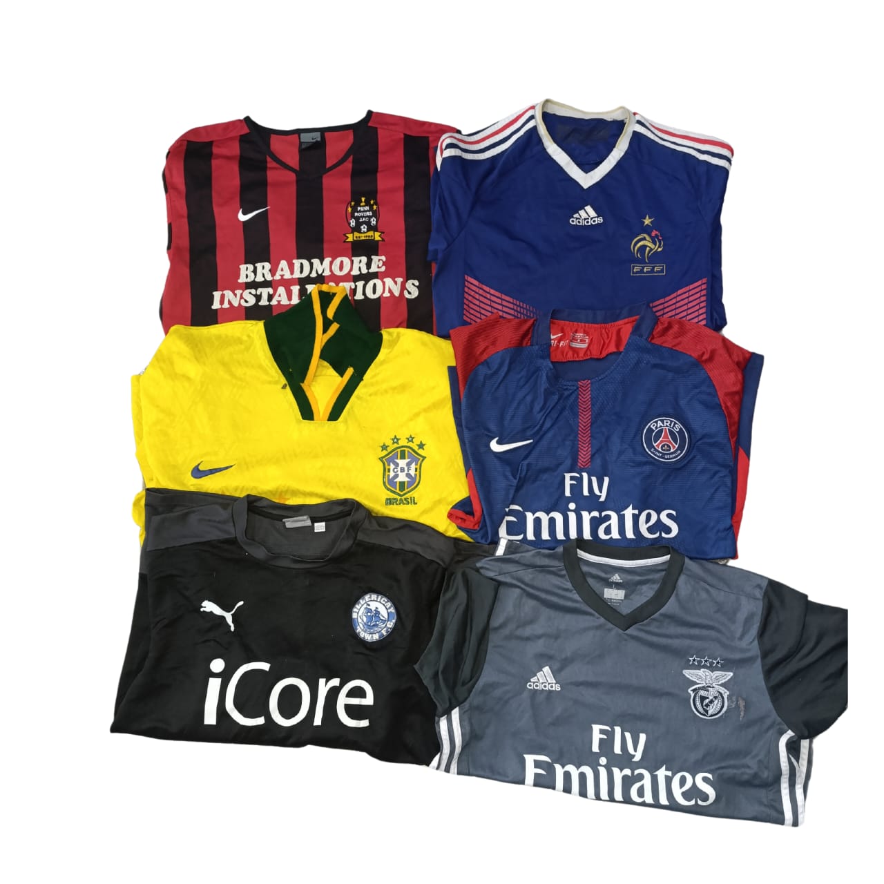 50x FOOTBALL T-SHIRTS MIX